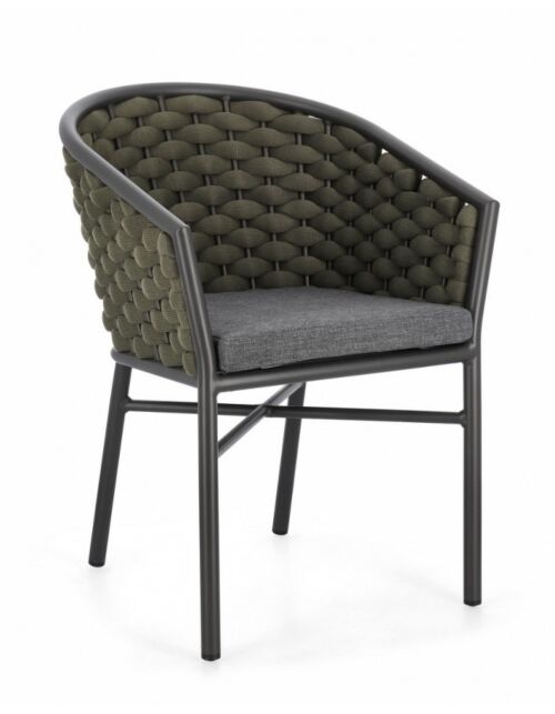 Vrtna fotelja MARGALIDA antracit/zelena - 0666080