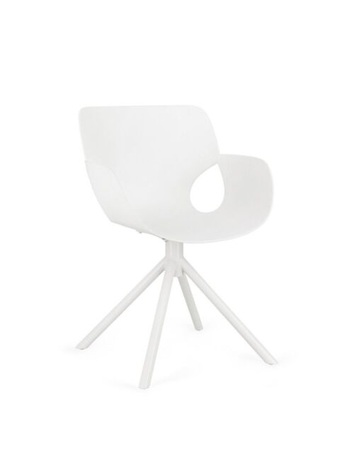BIZZOTTO stol LENNON bel z nasloni za roke