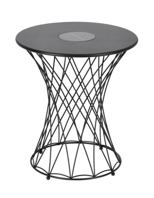 Solarni stolić JEEVAN u crnoj boji H45