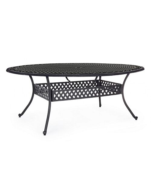 BIZZOTTO Vrtna ovalna miza IVREA 200X150 antracit