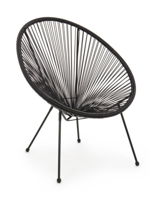 Vrtna fotelja PARKER crna