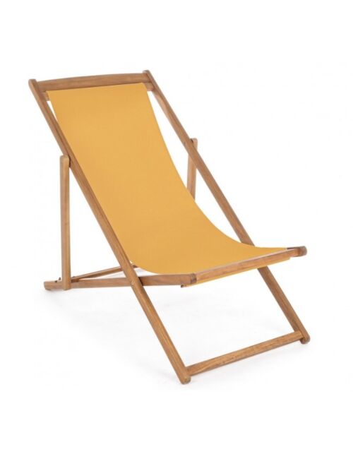Drvena sklopiva ležaljka RELAX NOEMI senf