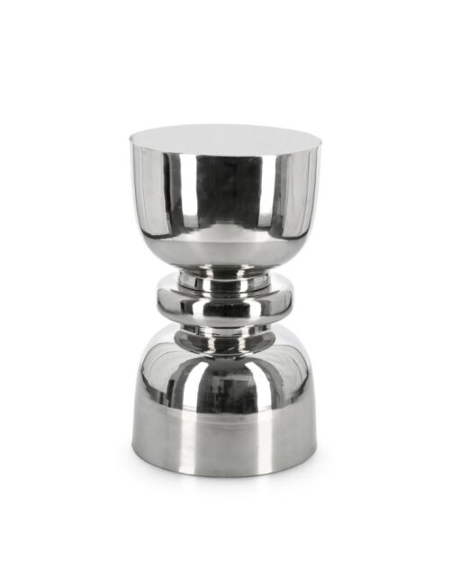 BIZZOTTO okrogla klubska mizica ANIMESH shiny nickel
