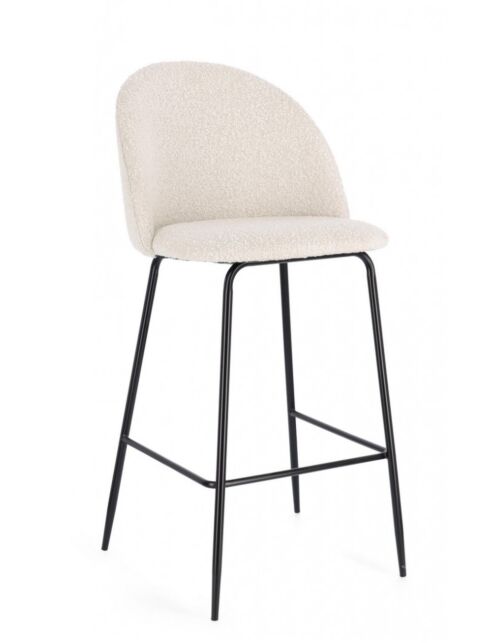 BIZZOTTO Barski stol CARRY v kombinaciji črne in ivory barve