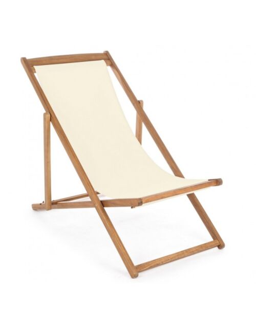 Drvena sklopiva ležaljka RELAX NOEMI BEIGE