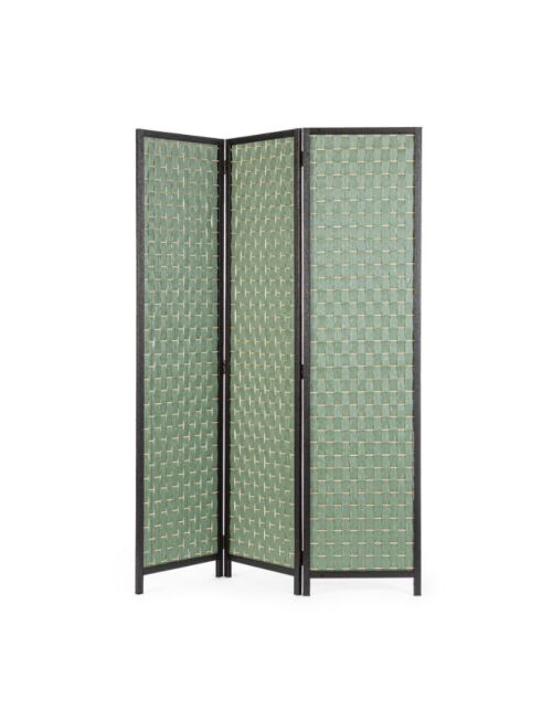 BIZZOTTO paravan 3-delni DHEVA zelena barva 135×180 cm