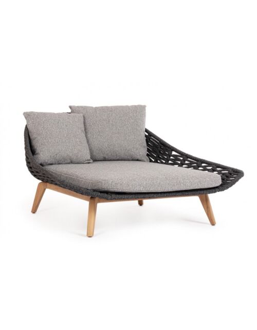 BIZZOTTO Ležalnik DAYBED TAMIRES antracit z blazinami