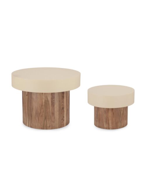 BIZZOTTO set 2 okroglih klubskih mizic ANANYA