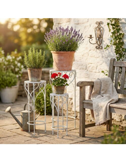 KOMPLET 3 KOMPLETOV VALERIE PLANTER ANTIQUE WHITE