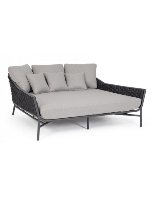 Krevet - Ležaljka EVERLY antracit boje QS24 sa jastucima