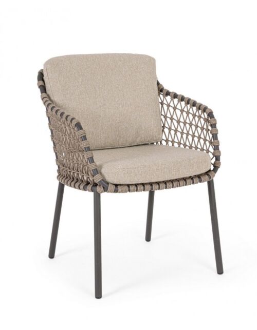 Vrtna fotelja IVISSA antracit s jastucima