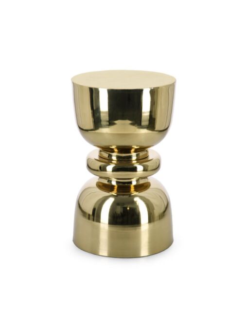 BIZZOTTO okrogla klubska mizica ANIMESH shiny brass