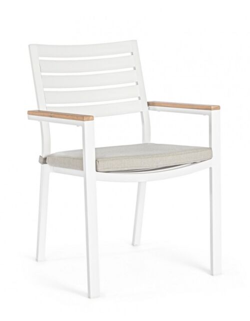 BIZZOTTO Vrtni stol BELMAR bel YK11