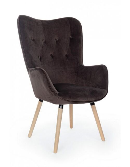 BIZZOTTO FOTELJ JULIET VELVET SIV MARMOTTA