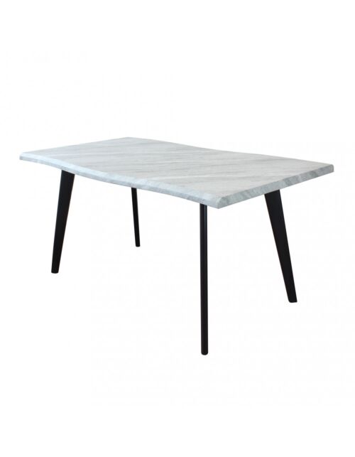 Jedilna miza DALBERT – siva, efekt kamna 160 × 90
