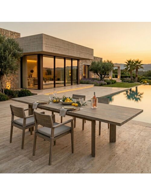 Raztegljiva vrtna miza BENARES 200/300 × 100 rjava