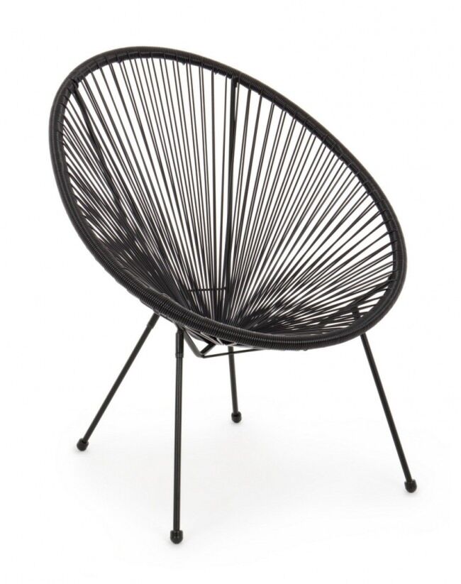 Vrtna fotelja PARKER crna