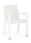 Vrtna stolica KONNOR bijela s naslonima za ruke - 0662740