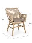 Vrtna fotelja WILSON u prirodnoj boji