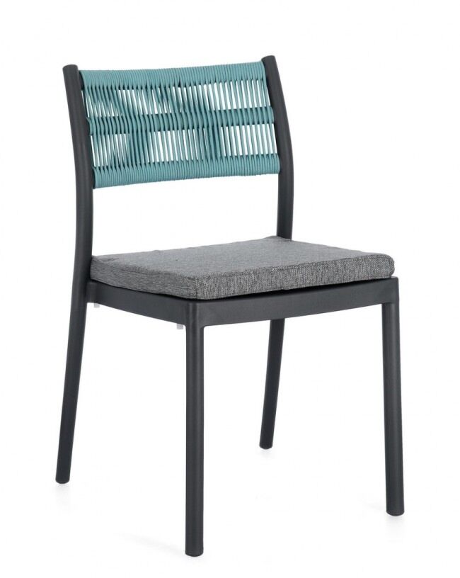 Vrtna stolica ALVIN s jastukom u boji antracit - avio