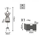 JACQUELINE VJEŠALICA ZA KRPE ANTIQUE BIJELA