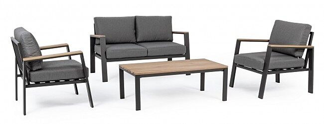 Vrtna garnitura SET4 BELMAR u prirodnoj/antracit boji YK13