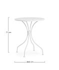 Okrugli vrtni stol LIZETTE D60 bijeli