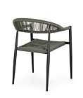 Vrtna fotelja JANDIA antracit/zelena - složiva