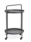Servirna kolica s pladnjem AUSTIN TWIN – antracit D44,5 H70