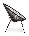 Vrtna fotelja PARKER crna