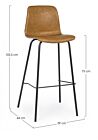 KYRA BARSKA STOLICA PU VINTAGE KOŽA