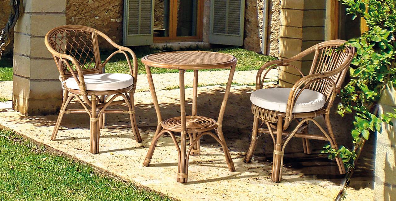 Fotelja ATHINA s jastukom - 0671116 (prirodni ratan)